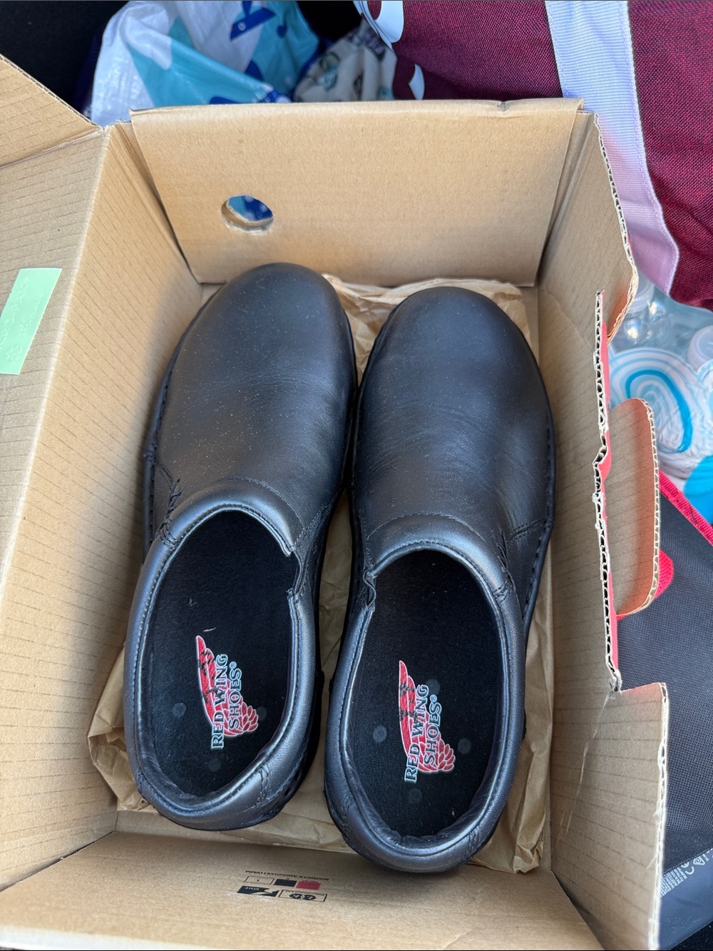 Red Wing Shoes Black Slip-On Women's Work Clogs